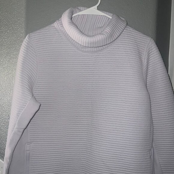 All in Motion Lavender Quilted Funnel Neck Pullover | Athleisure Sweatshirt | Si - Picture 3 of 6